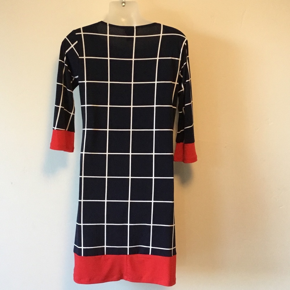 Mid Length Encore Studio Buffalo Pattern Dress - Picture 3 of 5